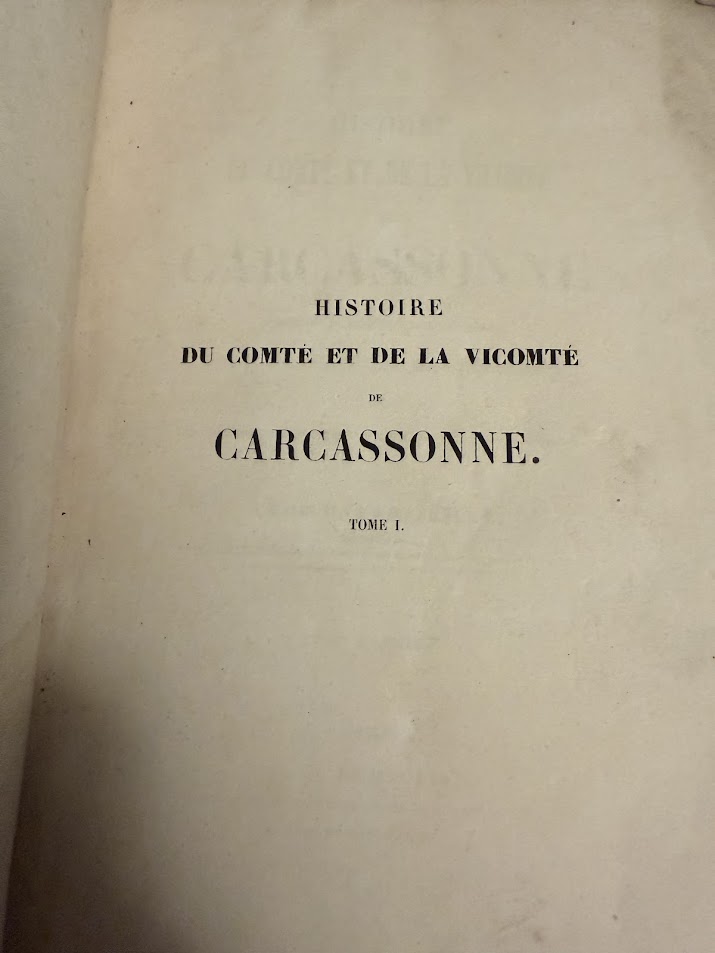 histoire du comte et de la vicomte de carcassonne 1846 original tome 1 Cros-Mayrevieille - the french antique store - IMG_7405
