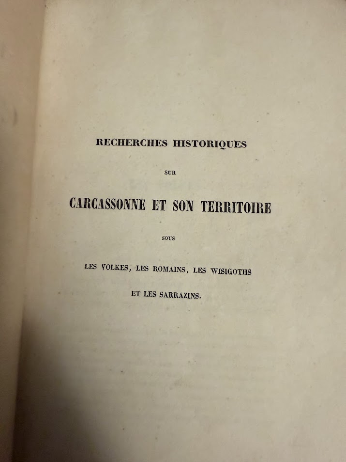 histoire du comte et de la vicomte de carcassonne 1846 original tome 1 Cros-Mayrevieille - the french antique store - IMG_7406