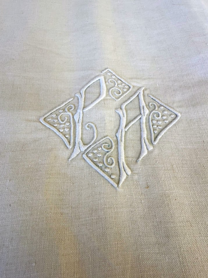 Antique French Linen Bolster 180x42 IMG_9087 (2) The French Antique Store