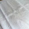 Antique French Linen Bolster Monogrammed 180x42 IMG_9089 (1) The French Antique Store