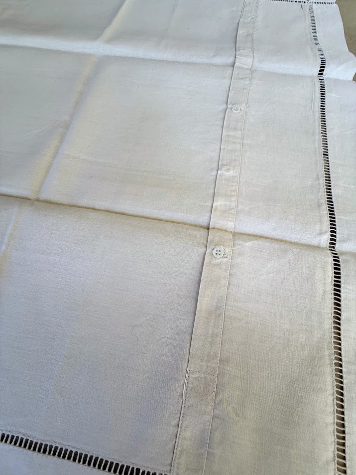 Antique French Linen 2 Pillow Covers 1 XL Bolster Cover - Image 5