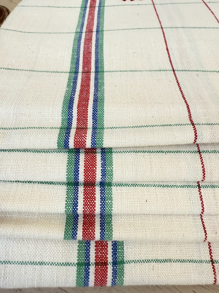 French Linen Tea Towels Dish Cloths Vintage 50x70 - The French Antique Store IMG_9071