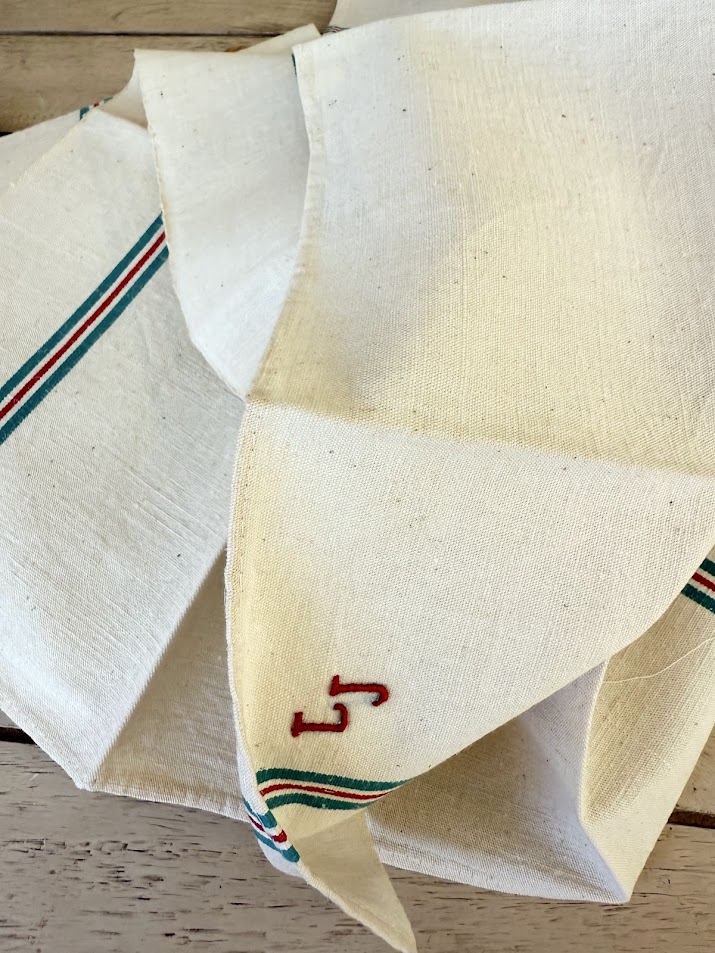 French Linen Tea Towels Dish Cloths Vintage 50x70 - The French Antique Store IMG_9079