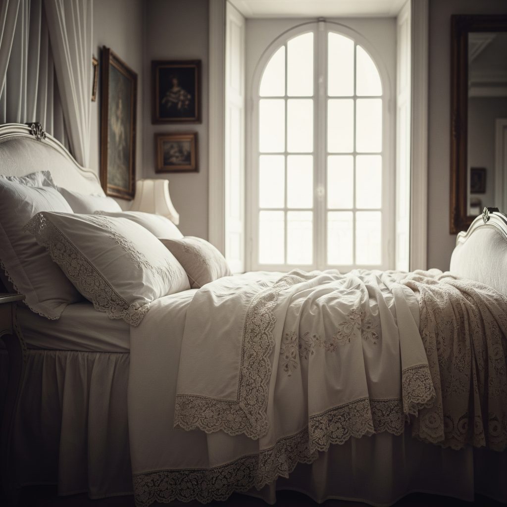 The French Antique Store - The Timeless Allure of Antique French Bed Linen A Touch of History for Your Home bed