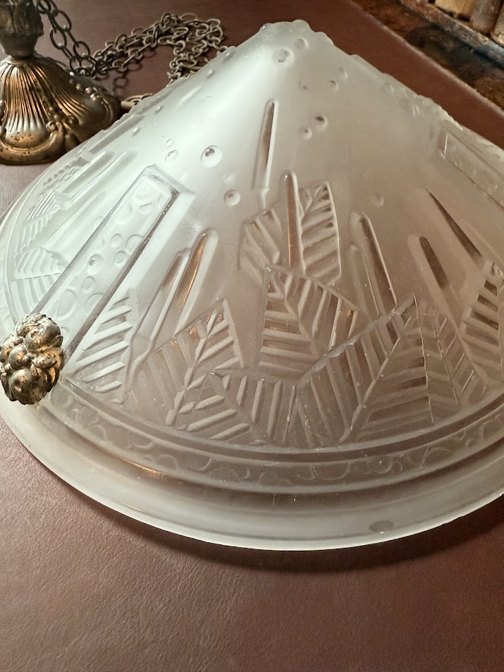 Art Deco Glass Pendant Light by Müller Frères IMG_2466