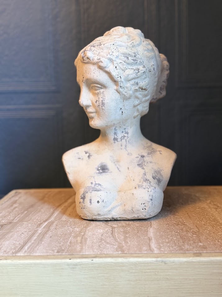 Classical Female Bust Sculpture (31cm) Vintage French