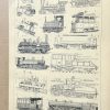 locomotives trains french antique 1920s print