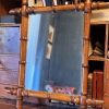 19th Century French Faux Bamboo Wall Mirror – 52cm x 44cm Antique Napoleon III Bambou Tourne Mirror 1 The French Antique Store