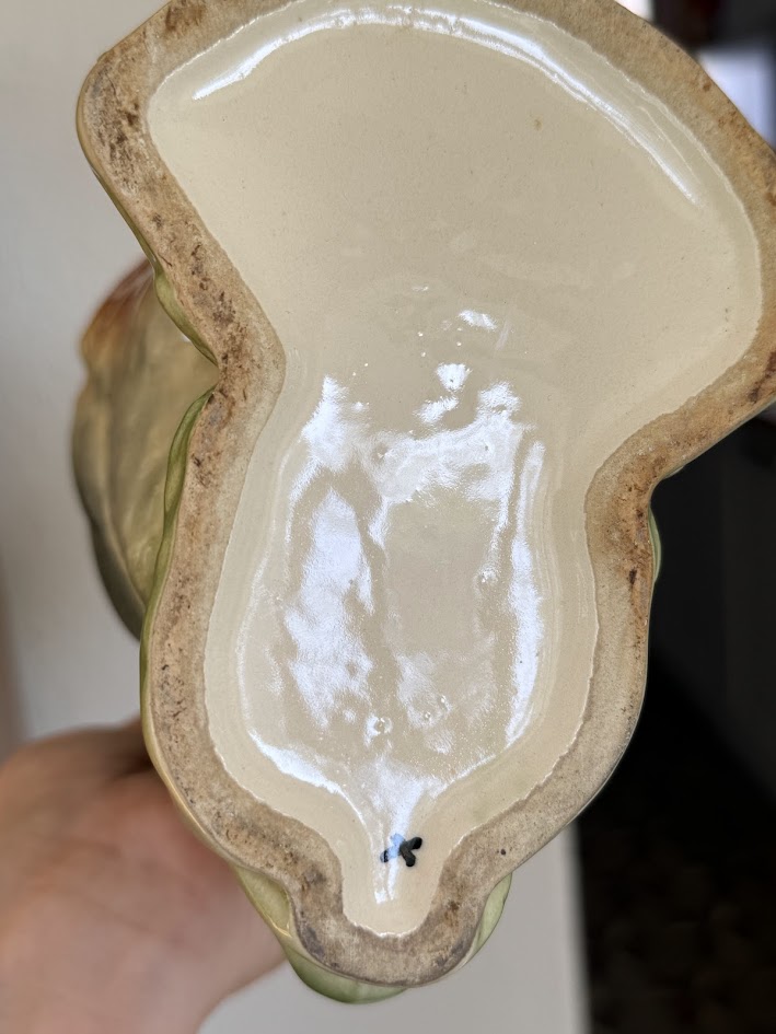 Antique French Barbotine Duck Pitcher – Saint-Clément Majolica Mallard Water Jug Mid-Century Pichet Canard 3 The French Antique Store