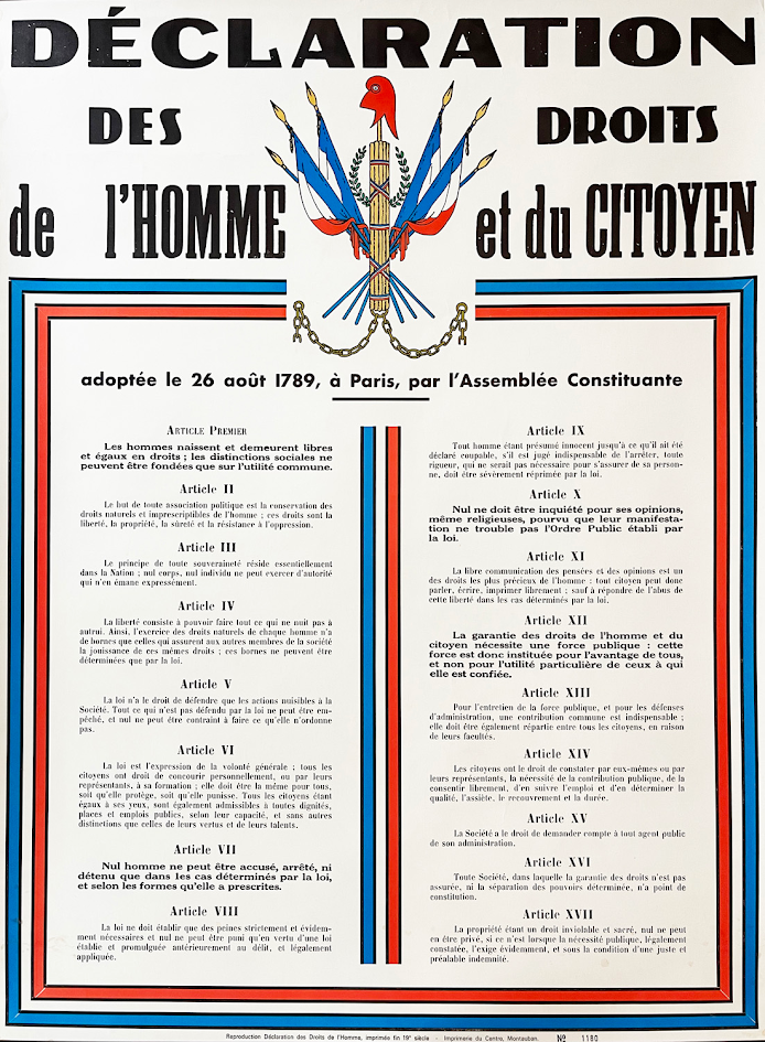 Vintage French Declaration des Droits de lHomme Poster IMG_7114