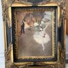 Vintage Framed Impressionist Canvas Reproduction of Edgar Degas LEtoile 1