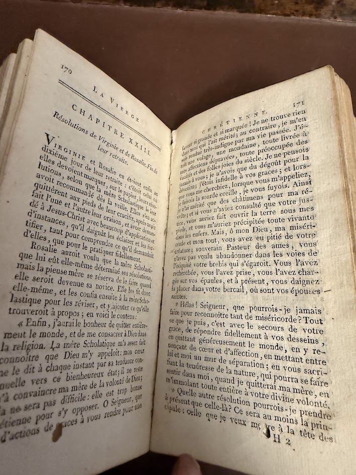 Virginie ou La Vierge Chretienne 1807 antique french religious book 1