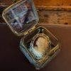 Antique French Beveled Glass Jewelry Casket & Vintage Filigree Cameo Brooch Gift Set IMG_4691