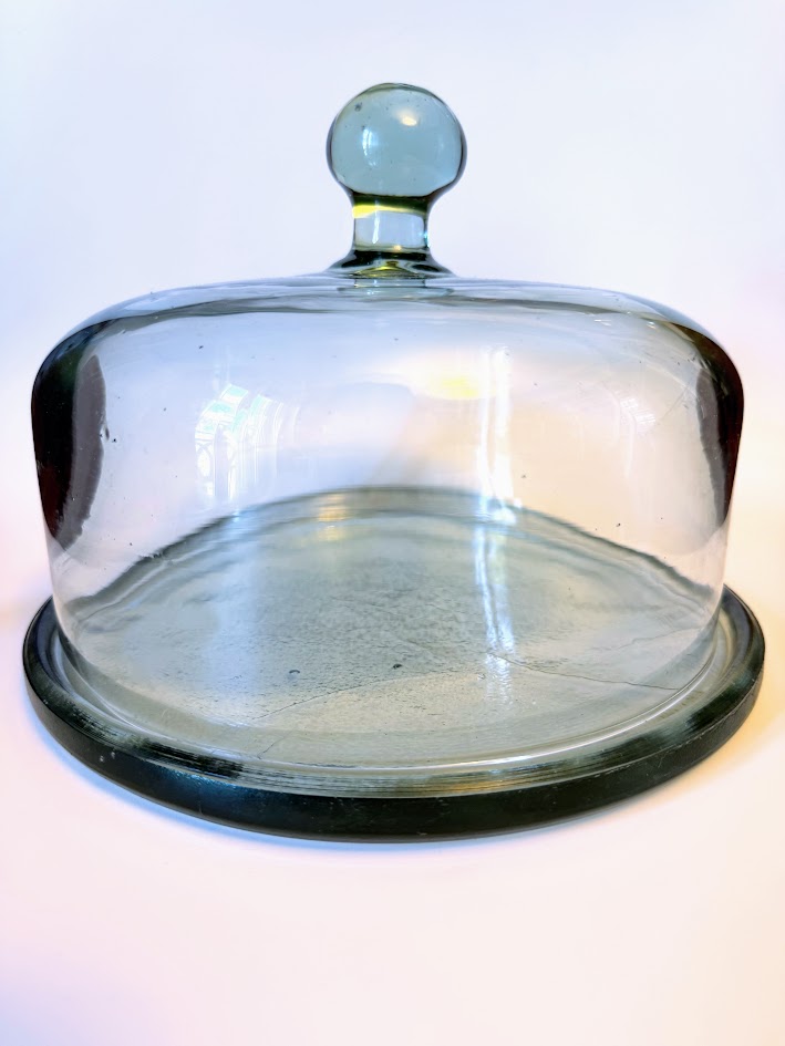 19th Century French Cheese Cloche with plate IMG_1147