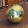 Oversized 15cm Antique Gold Mercury Glass Witches Ball 1850-1880 IMG_1184