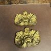 Pair of Vintage Rococo Cast Brass Shell Handles & Decorative Mounts IMG_1304