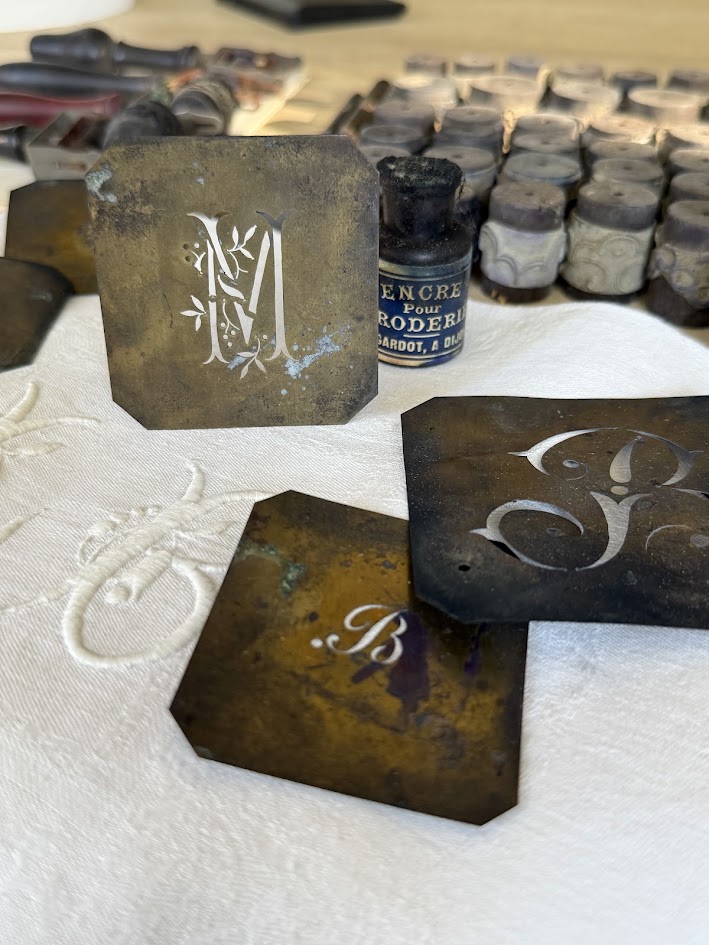 Rare Antique French Embroidery Marking Set IMG_1618