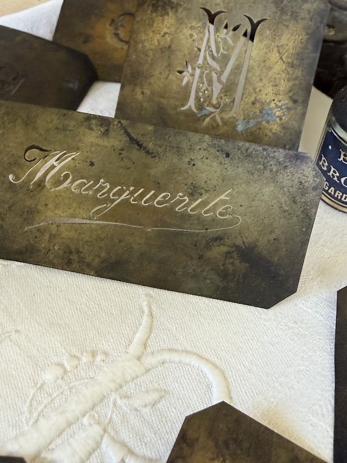 Rare Antique French Embroidery Marking Set IMG_1620
