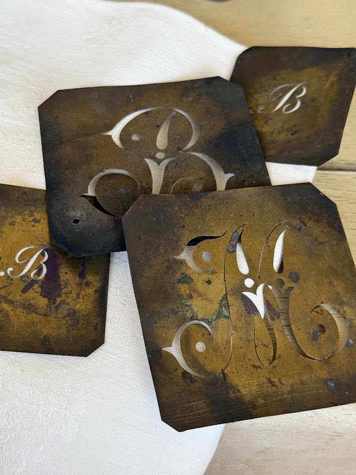 Rare Antique French Embroidery Marking Set IMG_1626