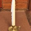 Small Brass Candle Holder with thumb plate - French Vintage IMG_0917