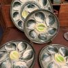 Vintage French oyster plate set St Clement France 1950s IMG_1918